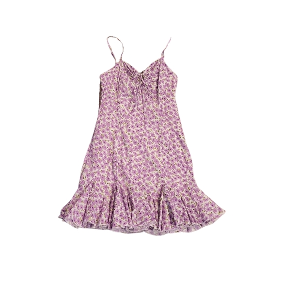 Hello Molly Dresses & Skirts - Hello Molly Women's purple spaghetti strap floral ruffle dress Size 4
